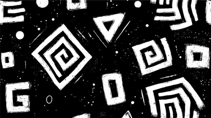 Vector Gratis black geometric pattern