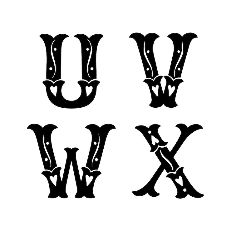 Vector Gratis black letters stickers set