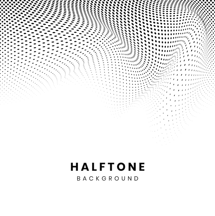 Vector Gratis black wavy halftone on white background vector