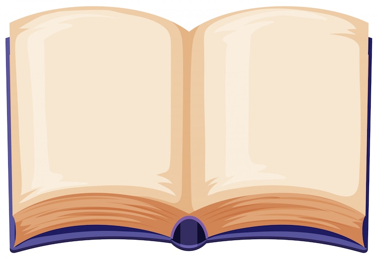 Vector Gratis blank book on white background