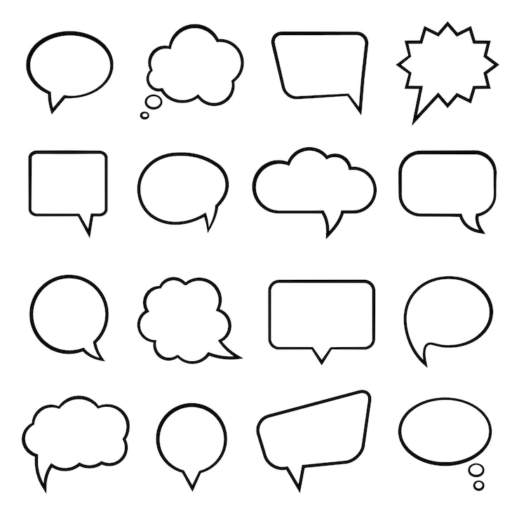 Vector Gratis blank empty speech bubbles vector illustration