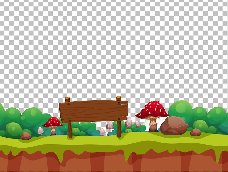Vector Gratis blank nature scene landscape on transparent background