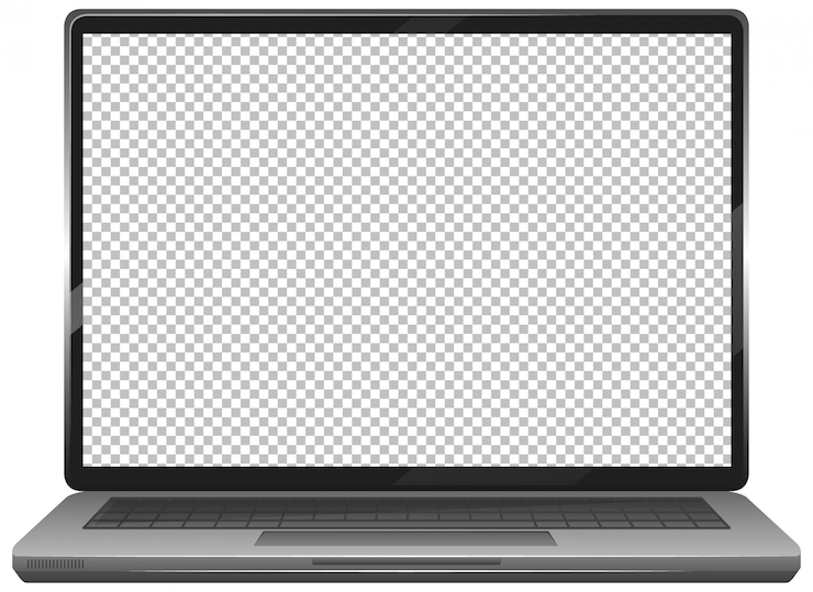Vector Gratis blank screen laptop gadget icon  on white background