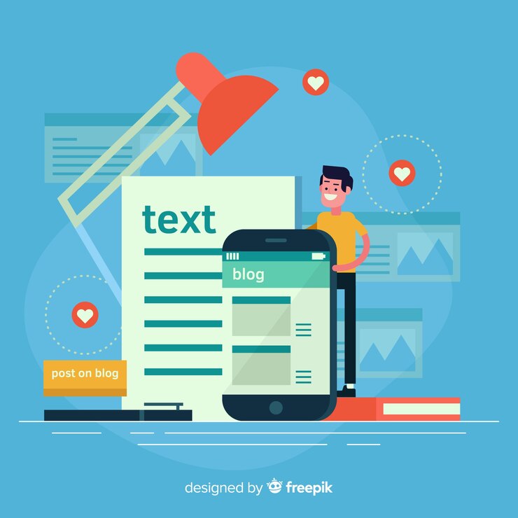 Vector Gratis blogging concept