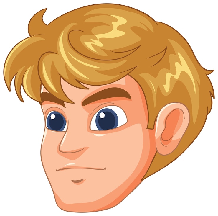 Vector Gratis blonde cartoon character head