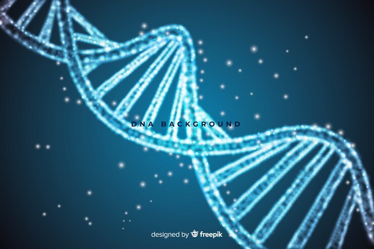 Vector Gratis blue abstract dna structure background