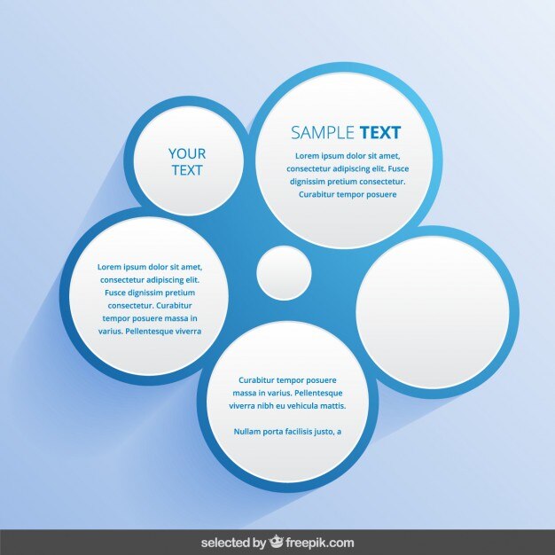 Vector Gratis blue circular template