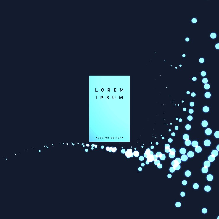 Vector Gratis blue dots particle on dark background