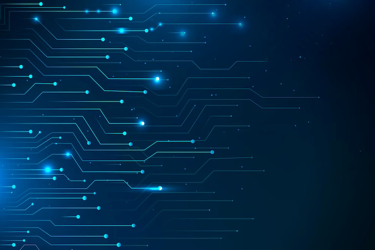 Vector Gratis blue futuristic networking technology