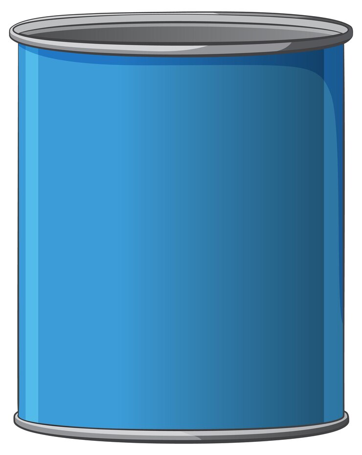 Vector Gratis blue metal tin can illustration