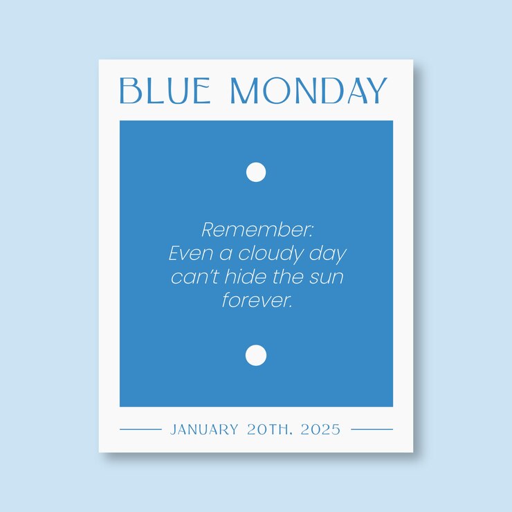 Vector Gratis blue monday instagram post template design