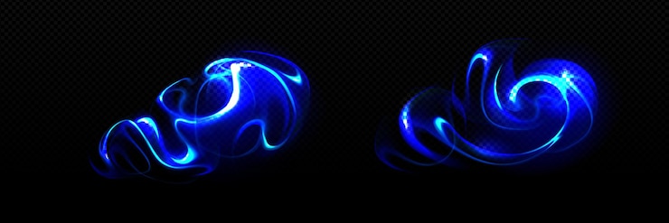 Vector Gratis blue neon energy beam ripple game vector effect
