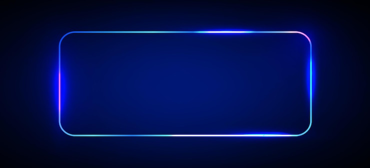 Vector Gratis blue neon light rectangle frame glow background