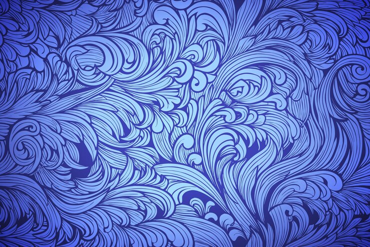 Vector Gratis blue shiny ornament floral leafs background