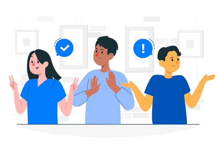 Vector Gratis body language concept illustration