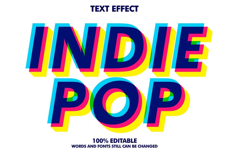 Vector Gratis bold glitch editable text effect