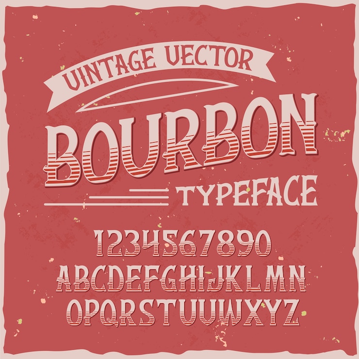 Vector Gratis bourbon typeface
