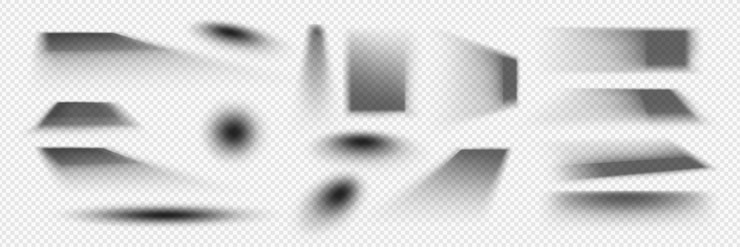 Vector Gratis box shadow effect vector realistic light shade
