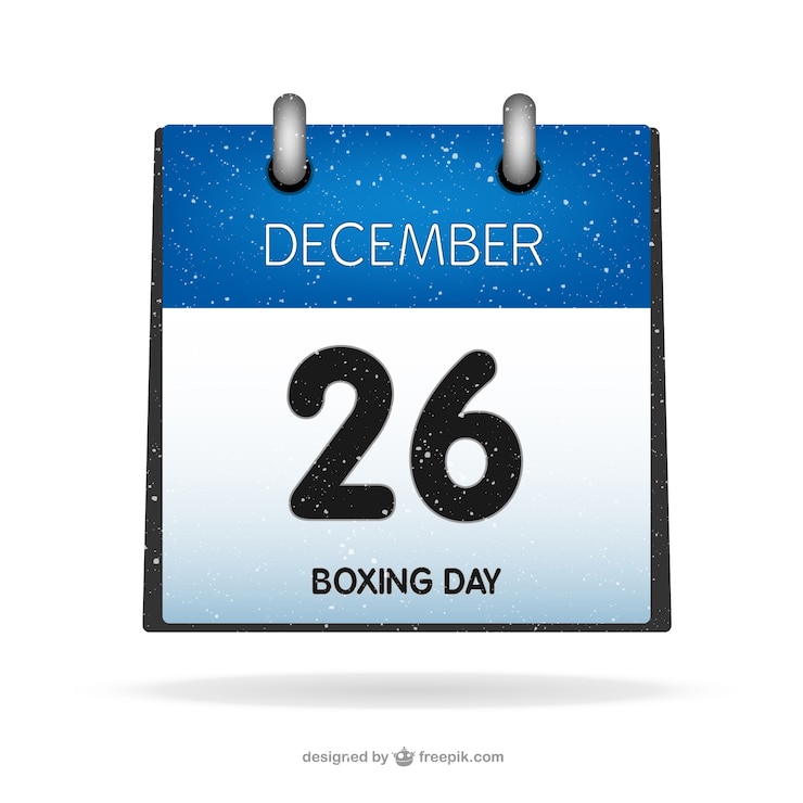 Vector Gratis boxing day di kalender