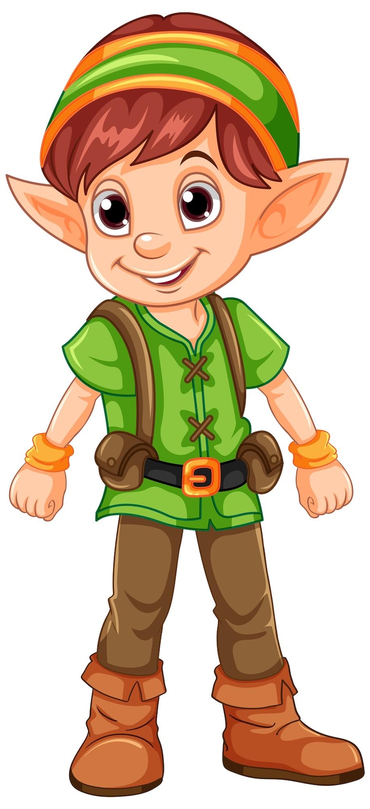 Vector Gratis boy christmas elf character