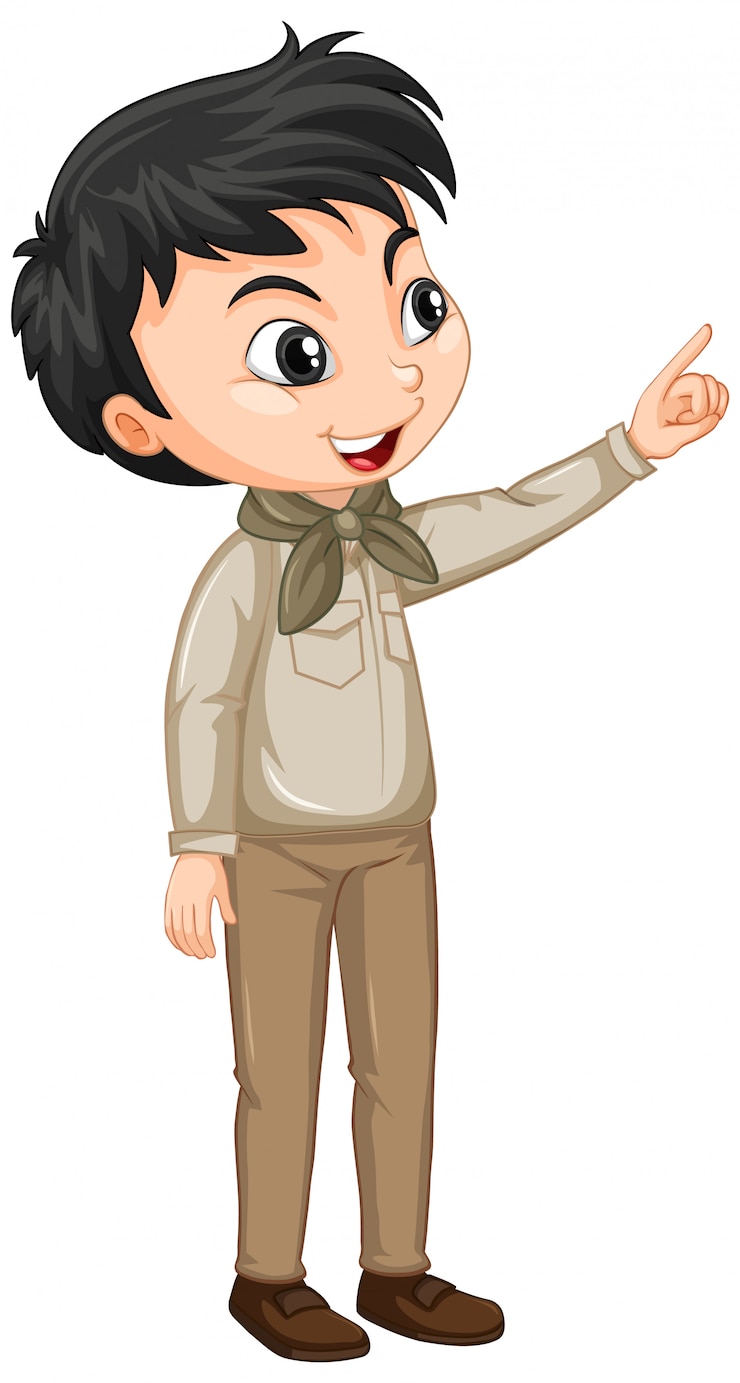 Vector Gratis boy in scout uniform