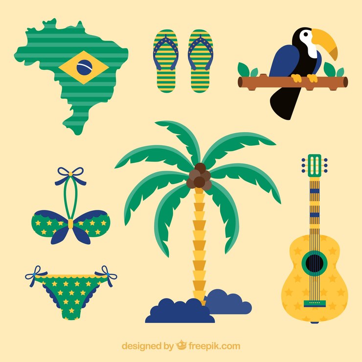 Vector Gratis brazilian carnival elements pack