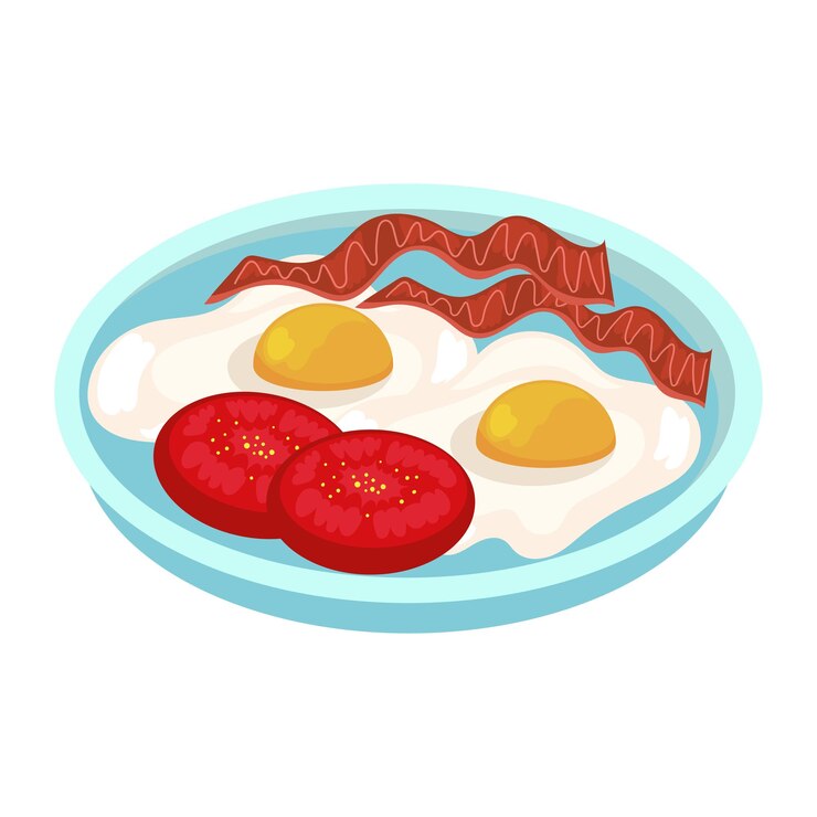 Vector Gratis breakfast egg and bacon icon design