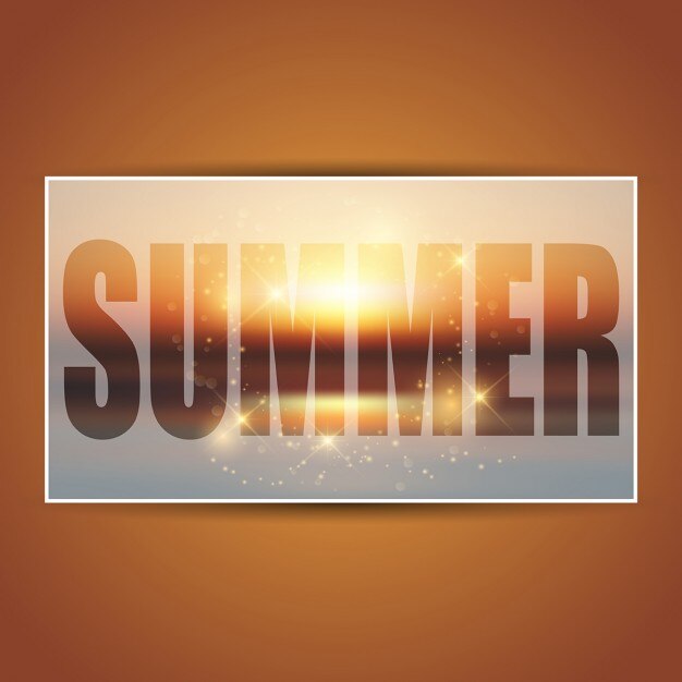Vector Gratis bright card of summer