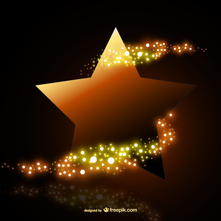 Vector Gratis bright gold star 