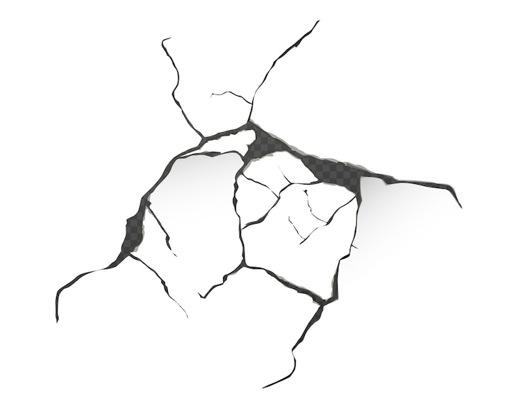 Vector Gratis broken concrete wall or cracked ground effect
