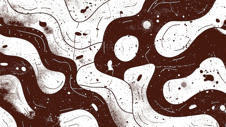 Vector Gratis brown abstract paint splatter fluid pattern