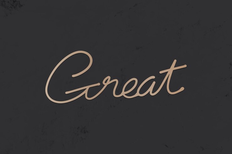 Vector Gratis brown great typography on a black background vector