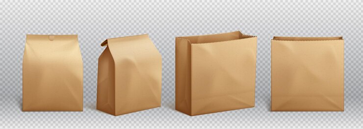 Vector Gratis brown paper lunch vector food craft box package