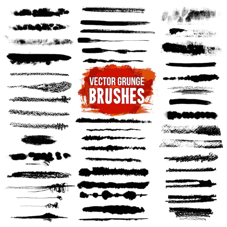 Vector Gratis brush style illustrator set 