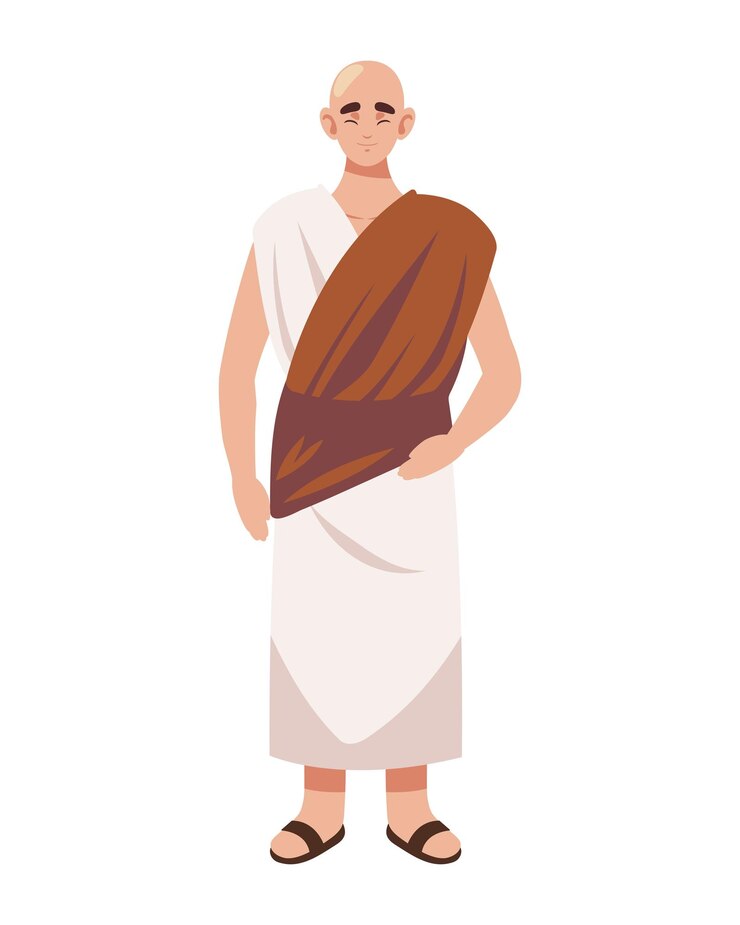 Vector Gratis buddhist monk man