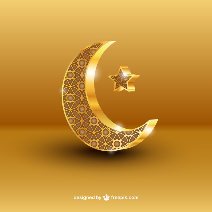 Vector Gratis bulan sabit ramadhan