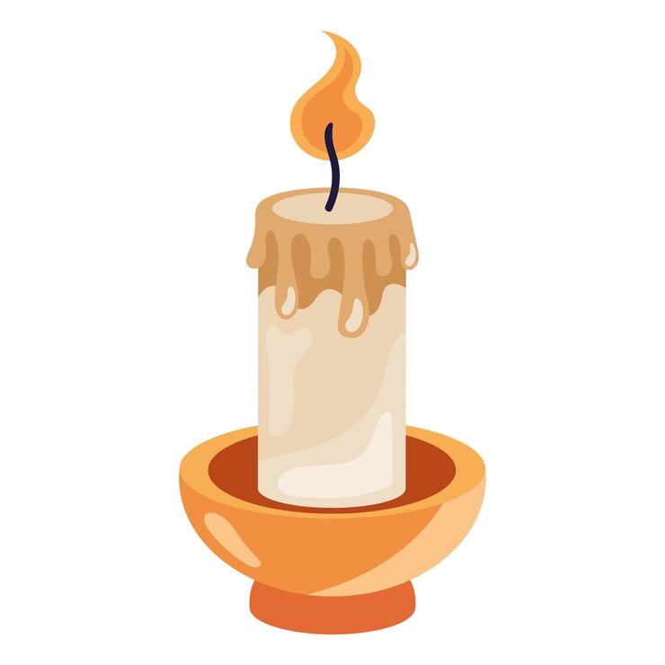 Vector Gratis burning candle icon