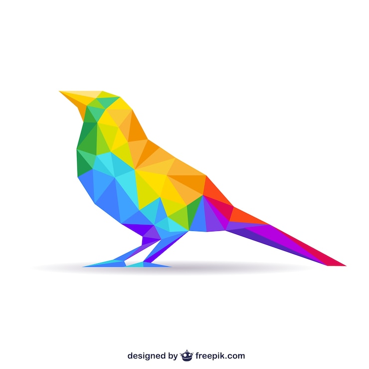 Vector Gratis burung poligonal