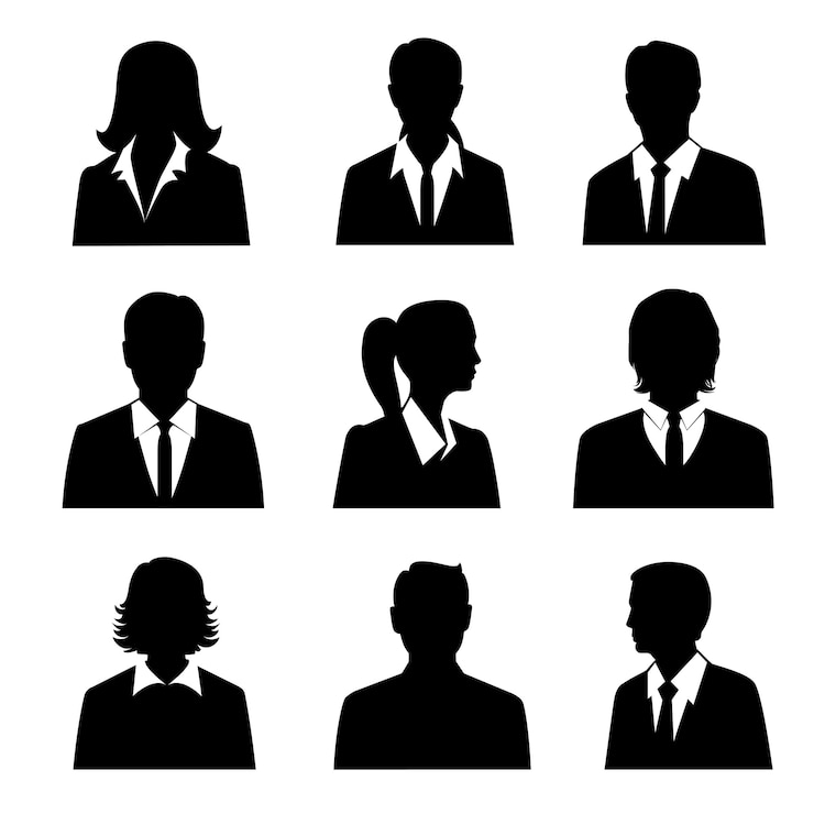 Vector Gratis business avatars set 