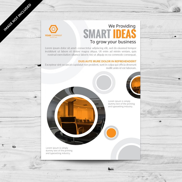 Business flyer circles design