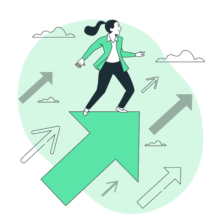 Vector Gratis business growth concept illustration