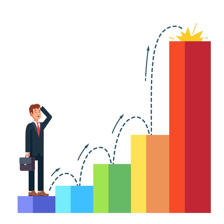 Vector Gratis business man planning his career growth