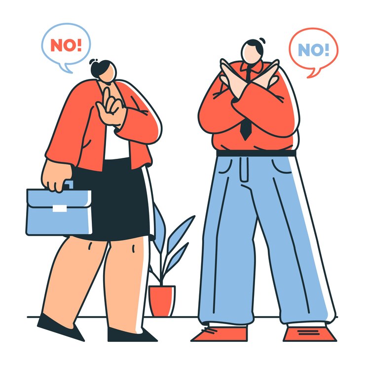 Vector Gratis business people saying no concept illustration
