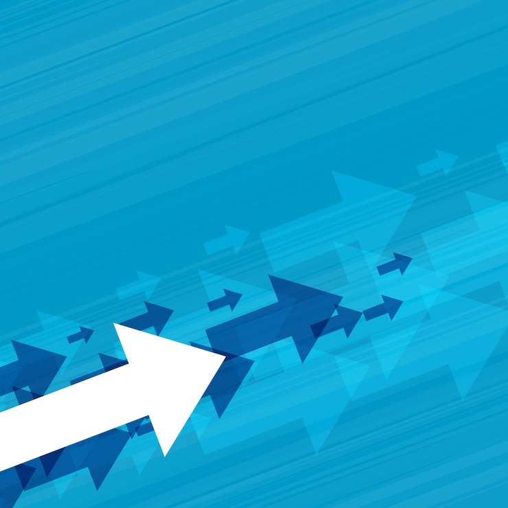 Vector Gratis business rising arrows concept background
