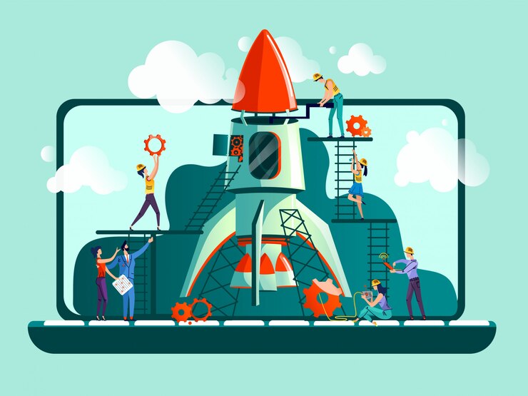 Vector Gratis business start up concept illustration