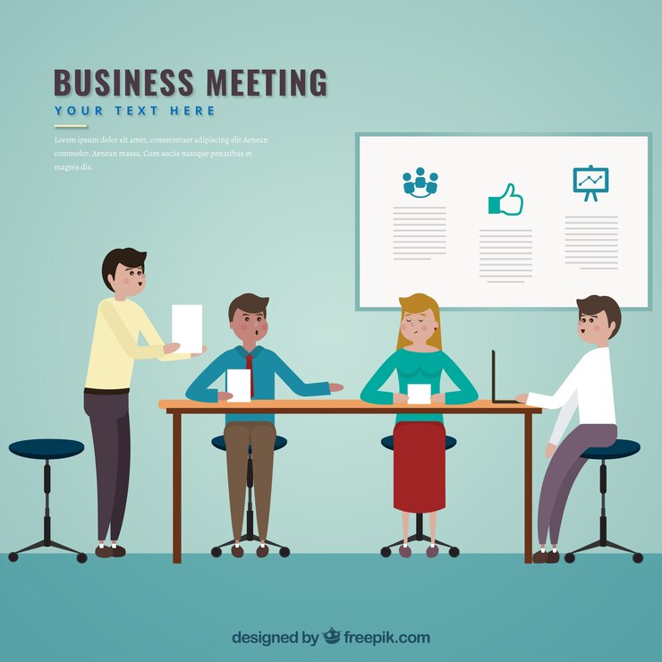Vector Gratis business talk background in flat design