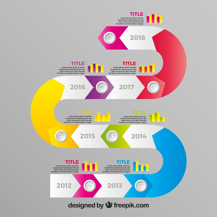 Vector Gratis business timeline template with infographic style