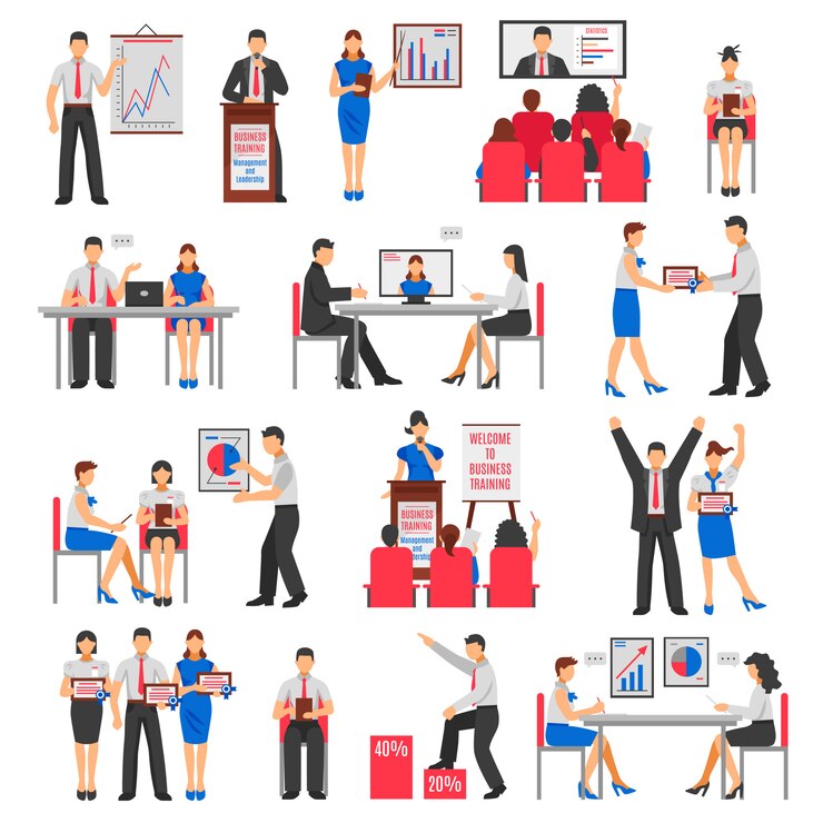 Vector Gratis business training set