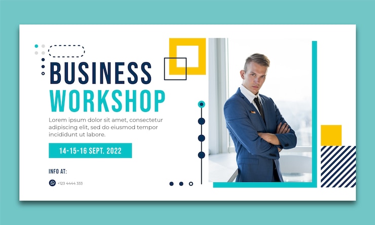 Vector Gratis business workshop facebook template