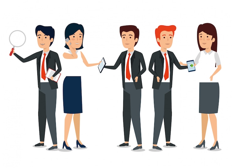 Vector Gratis businesspeople teamwork